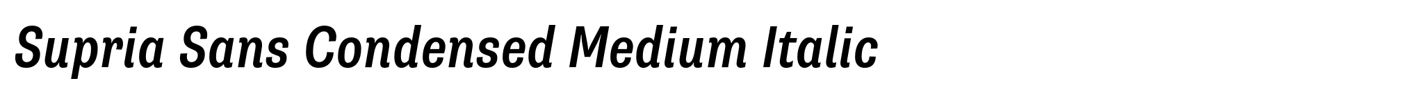 Supria Sans Condensed Medium Italic image